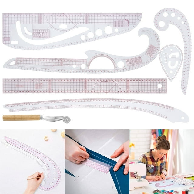 Français Courbe Règle Métrique en Forme de 7 Style Outils de Couture Ensemble pour Couture Modèle Conception de Bricolage Vêtements
