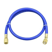 Uxcell 0.9m 1/4 SAE Thread Connector 800PSI Refrigeration Charging Hose Tube Blue