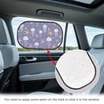 thumbnail image 4 of Yuyamidu Jellyfish Car Window Shade for Baby Starfish Car Shades for Side Window 2 Pcs Car Side Window Sun Shades Universal Auto Interior Accessory, Purple, 4 of 7