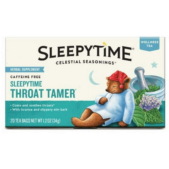 2X-Celestial Seasonings Sleepytime Throat Tamer Tea - 20 ct
