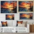 thumbnail image 4 of Designart "Golden Gateway Orange Bridge I" Bridges Floater Framed Wall Art Print, 4 of 7