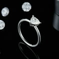 thumbnail image 3 of 1 Carat Trillion Cut Moissanite Solitaire Ring, Promise Wedding Ring, Plain Band Ring In 925 Sterling Silver, 3 of 6