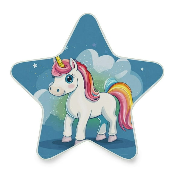 Star Shape LED Night Light Bedrooms Lighting Sensor Light Bedside Wall Plug-in Lamp for Bedroom Hallway and More Rainbow Unicorn