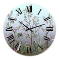 thumbnail image 2 of Designart 'Chinoiserie With Birds And Peonies Ii' Traditional Wall Clock, 2 of 5