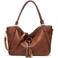 thumbnail image 1 of LHSHID Sac à Bandoulière Rétro à Franges pour Femmes, Sac Seau Décontracté à la Mode, 1 of 9
