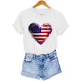 thumbnail image 7 of Vetsdori Red White and Blue Shirts for Women Patriotic 4th of July Pullover Short Sleeve Independence Day Casual Graphic,Fashion Summer Womens Tops Crew Neck, 7 of 7
