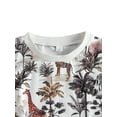 thumbnail image 3 of Nituyy Ensemble 2 Pcs pour Enfants Bébé, Barboteuse à Manches Courtes Imprimé Animal + Short, 3 of 9