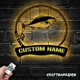 thumbnail image 3 of Craftnamesign Custom Albacore Fishing Metal Wall Art LED Light, Custom Fisherman Name Sign, 3 of 5