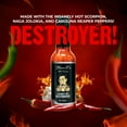 thumbnail image 3 of Steve-O's Hot Sauce - Destroyer Hot Sauce | With Garlic, Scorpion, Naga Jolokia, and Carolina Reaper Peppers for Tacos, BBQ, Potatoes, Vegetables (5 fl oz), 3 of 8