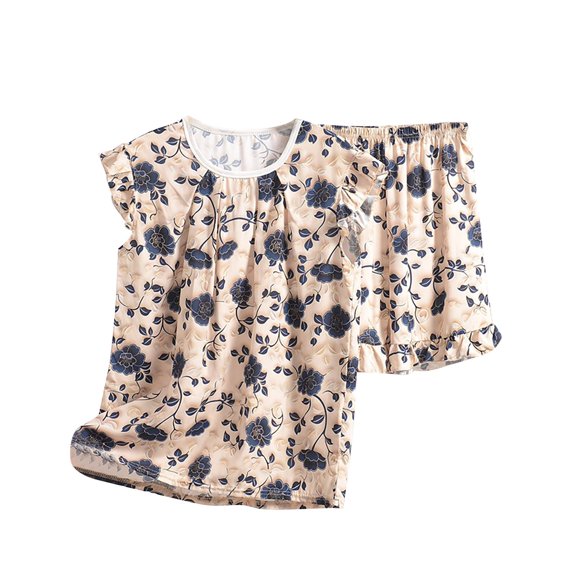 MEICHEN Lounge Set for Women Cotton Shorts Suit Large Size Loose Casual Home Clothes Pajamas Summer Essentials Fashion Sleepwear
