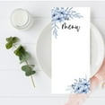 thumbnail image 2 of Koyal Wholesale Dusty Blue Florals Printable Wedding Paper Menu Cards for DIY Printer, Pack of 52, 2 of 5