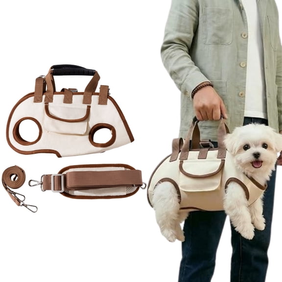Purse Dog Carrier, 3-in-1 Small Dog Carrier Sling - Breathable Mesh Puppy Shoulder Bag with Adjustable Padded Strap & Pockets, Pet Travel Tote for Cats, Puppies