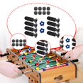thumbnail image 1 of 8 piezas Manijas de reemplazo de fútbol de mesa, accesorios de fútbol de mesa, no liquidad, fácil de instalar piezas de reparación manijas de futbolín Balones de fútbol azul oscuro, 1 of 8