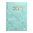 thumbnail image 2 of harmtty A7 2024 English Planner Faux Leather Hardcover 120 Pages Ink-Proof Paper Mini Journal Dairy Pocket Notebook Student Supplies Green, 2 of 8