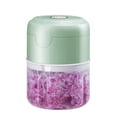 thumbnail image 1 of Picadora de verduras inalámbrica versátil, picadora de ajo eléctrica para preparación rápida, cuchillas de acero inoxidable 304, procesador de alimentos portátil con diseño fácil de limpiar, bajo, 1 of 5