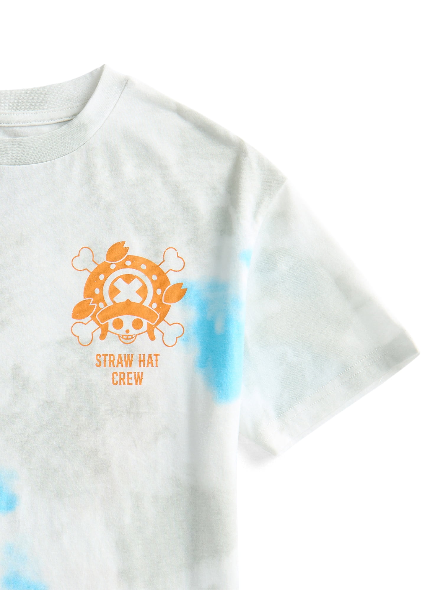 One Piece Boys Cotton Tie-Dye Wash Graphic T-Shirt with Short Sleeves, Sizes XS-2XL