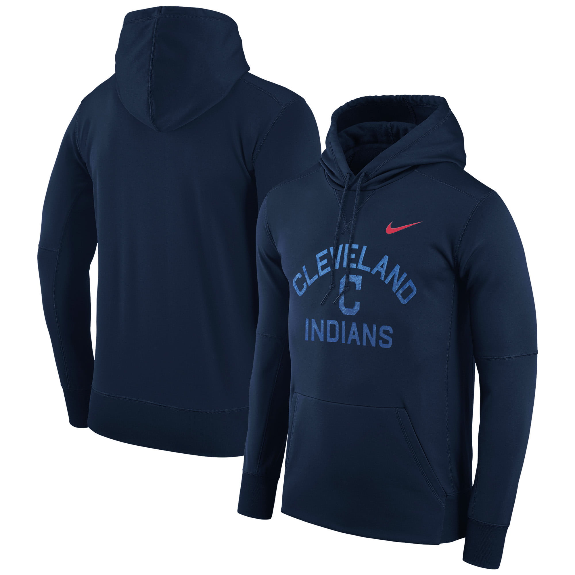 Cleveland Indians Nike Therma Pullover Hoodie - Navy - Walmart.com ...