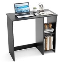 Resenkos 31.5-Inch Modern Home Office Desk with 2 Storage Compartments - Black