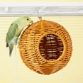 thumbnail image 5 of Round Parrots House With Simulated Rattan Texture Bird Nest For Pet Birds Round Resting Hammock Cage Accessories, 5 of 9