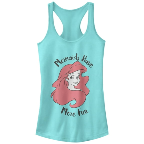 Junior's The Little Mermaid Ariel Mermaids Have Fun Racerback Tank Top Cancun Medium