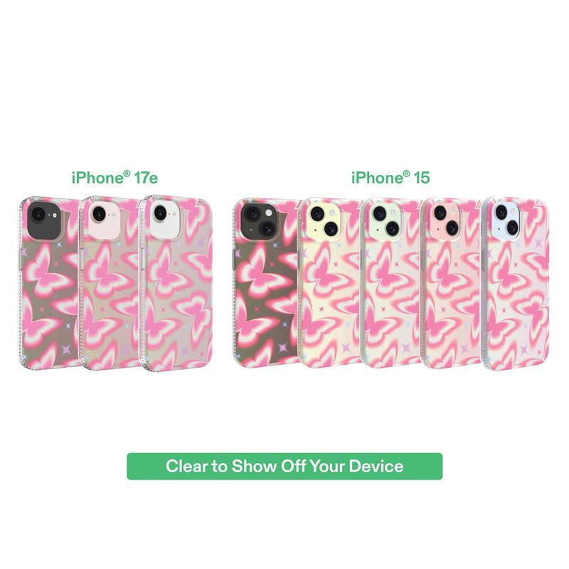 onn Retro Butterfly Phone Case for iPhone 17e / iPhone 16e / iPhone 15 / iPhone 14 / iPhone 13