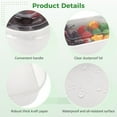 thumbnail image 3 of 25PCS Kraft Paper Bowls, 22oz Disposable Food Containers with Clear Lids, Oilproof Salad Bowls, White Rectangular Treat Bowls for Soup, Snacks, Sushi, Hot Cold Takeout Boxes, Microwave Safe, 3 of 5