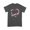 thumbnail image 3 of Baseball Mom Heart Graphic T-Shirt, 3 of 5