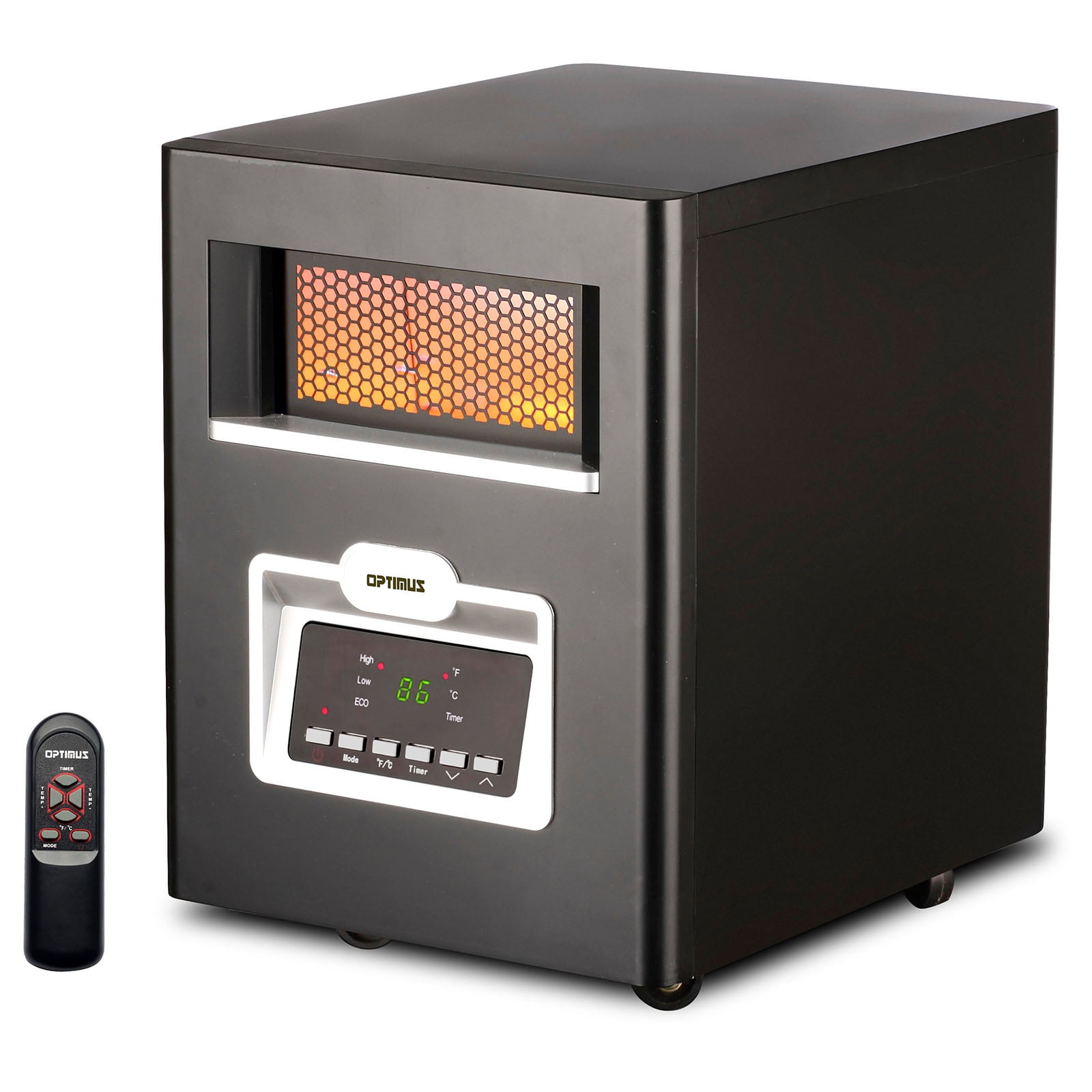 Optimus Infrared Quartz Heater with Remote & LED Display