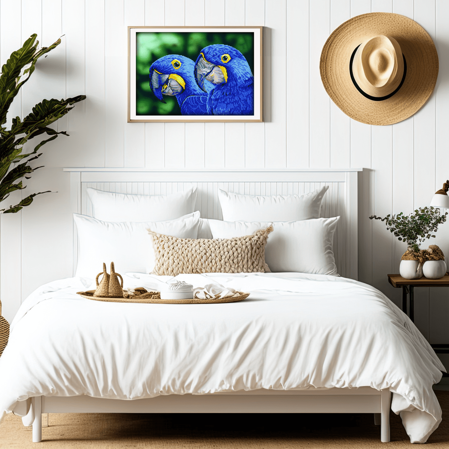 Diamond Dotz Blue Hyacinth Macaws Diamond Painting Kits for Adults - Diamond Art Kits a Relaxing Creative Craft Kit with Dotz Gems 14.6x20.5