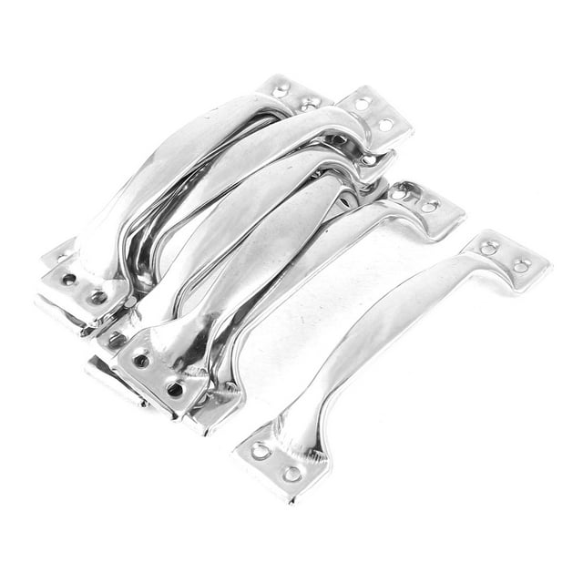 Unique Bargains 10 Pcs Silver Tone Arch Bridge Shaped Dresser Door Pull Handle