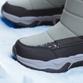 thumbnail image 5 of Boys Fleece Lined Mid Calf Snow Boots Toddler Kids Winter Warm Waterproof Platform Non Slip Cold Weather Shoes, 5 of 6