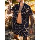 thumbnail image 1 of Conjuntos de hombre 2022, camisa informal de manga corta con solapa de retales estampada, pantalones cortos de playa, ropa de calle de verano, trajes hawaianos para vacaciones, S-3XL para hombre Tan Jianjun unisex, 1 of 2