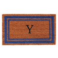 thumbnail image 1 of Calloway Mills 152971830Y 18 x 30 in. Blue Border Monogram Rectangular Doormat, Natural - Letter Y, 1 of 1