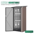 thumbnail image 2 of Clouddwell 3x3 FT Outdoor Metal Storage Cabinet with Floor & 2 Adjustable Shelves, Small Lockable Garden Shed, 2 of 8