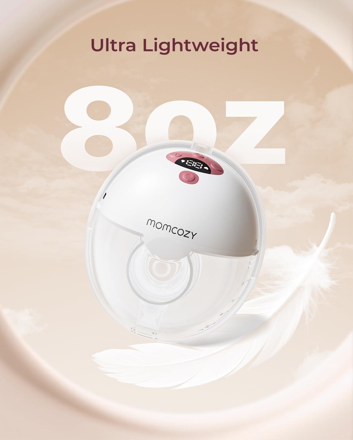 Momcozy M5 Lite Wearable Breast Pump - Electric, Hands-Free, DoubleFit Flange, 3 Modes & 9 Levels, 24mm, 2-Pack