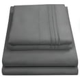 thumbnail image 2 of Olivia Branch 1800 Thread Count Microfiber Bed Sheet Set Queen - Gray, 2 of 2