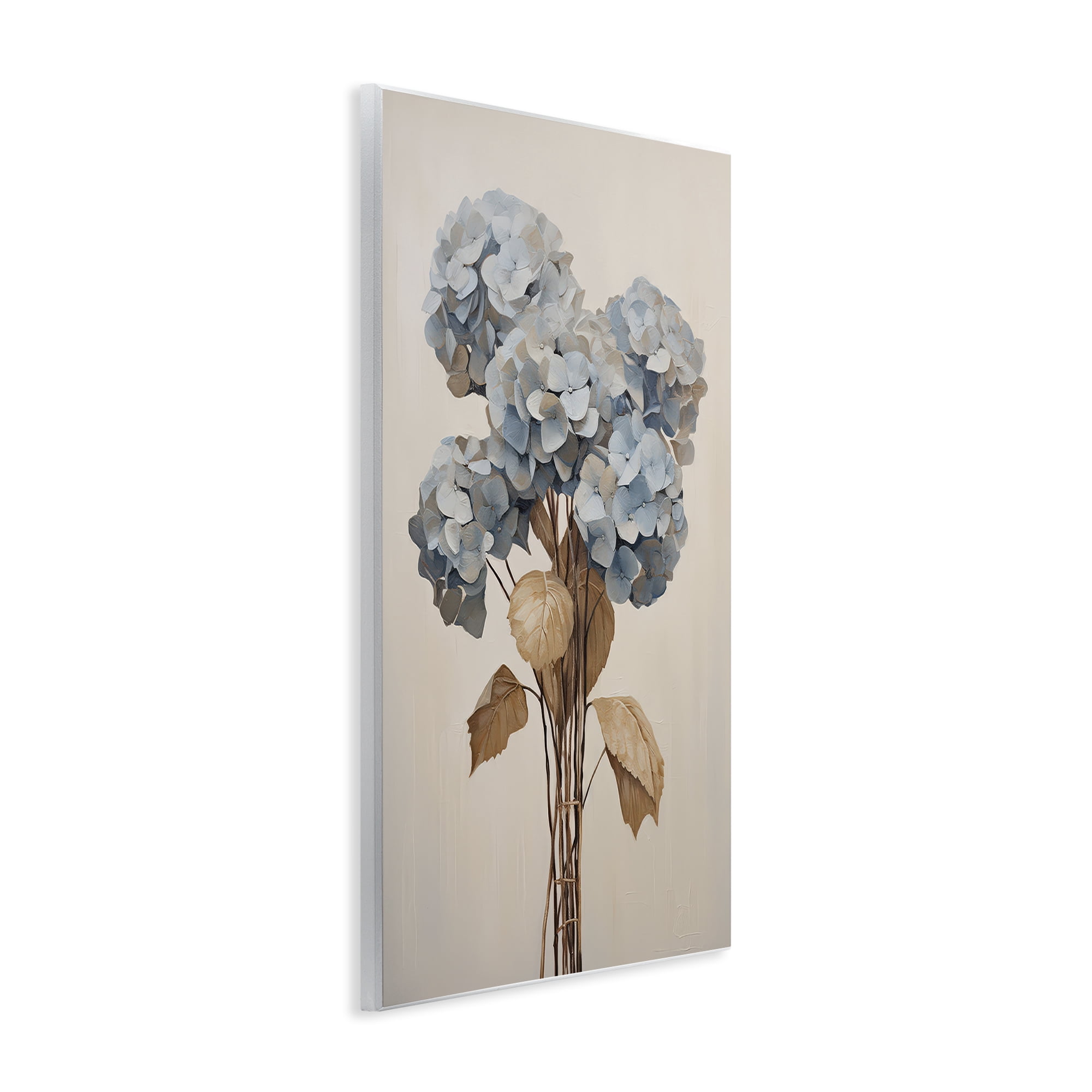 Stupell Industries Vintage Blue Hydrangea Plants & Flowers Painting Unframed Art Print Wall Art, 10 x 15
