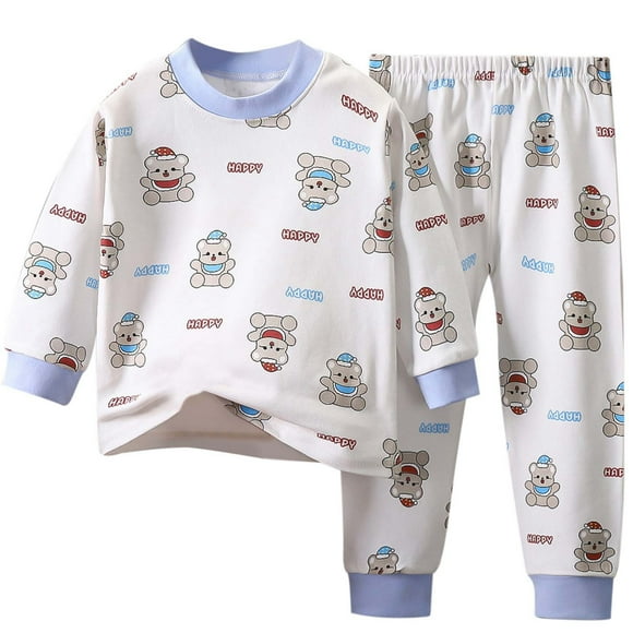 Comfort Long Sleeve Sleepwear Suit for Toddlers and Children Cozy Nightwear Pajama Set