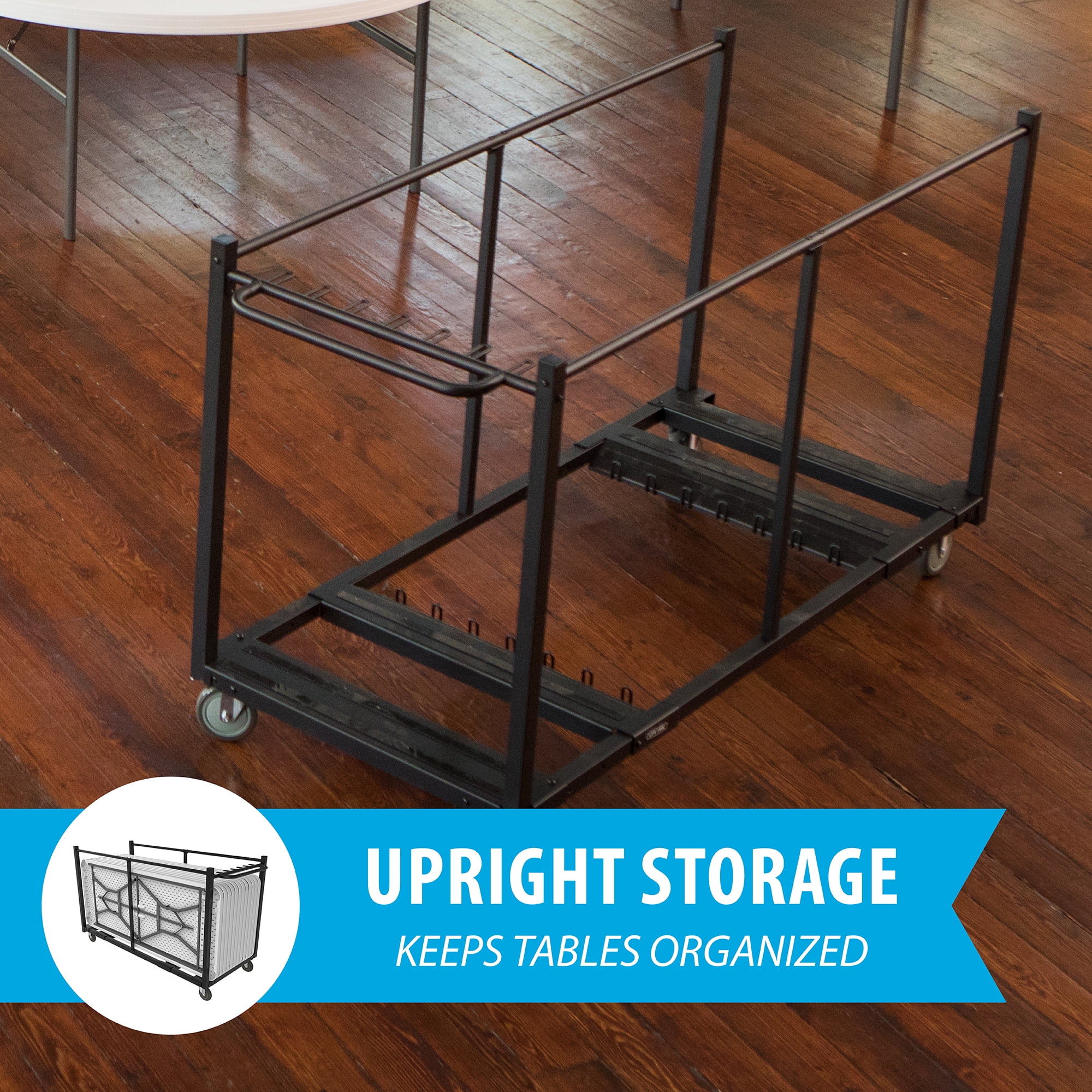 Lifetime Table Cart with Heavy Duty Steel, Black Sand Finish, 80193