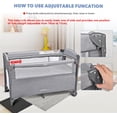 thumbnail image 3 of 4 in 1 Foldable Baby Bassinet Beside Sleeper, Large Baby Playard Beside Crib with Diaper Changing Table and Side Door Design, Grey, 3 of 10