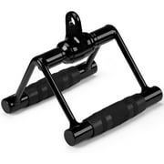 Yes4All Rotating Black Double D Row Handle Cable Attachment for Weight Workout, Cable Machine Accessories for Home Gym