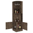 thumbnail image 4 of FM FURNITURE Seattle Bar Cabinet with 2 Doors Engineered Wood Dark Brown, 4 of 6