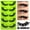 C, variant on 5 Pairs New Design Cat Eye Lashes Faux Eyelashes Winged End Elongated Eye