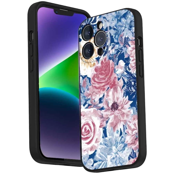 Compatible with iPhone 14 Pro Phone Case, Floral-5 Case Men Women, Flexible Silicone Shockproof Case for iPhone 14 Pro