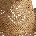 thumbnail image 7 of Jiibva Straw Cowboy Hats for Women, Western Cowgirl Hat Hollow-Out Bucket Hats Holiday Foldable Vacation Beach Sun Hat with Wide Brim Cowgirl Hats Accessories, 7 of 7