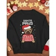 thumbnail image 4 of Tstars Womens Christmas Sweatshirt Gift for Dog Lover Pug Fans Santa Paws Holiday Shirt Xmas Party, 4 of 6