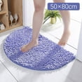 thumbnail image 2 of Binwennn Tapis de Salle de Bain Demi-Rond Doux et Confortable Épais Durable Lavable en Machine Réutilisable Couverture Tricotée Super Confortable Petite, 2 of 8
