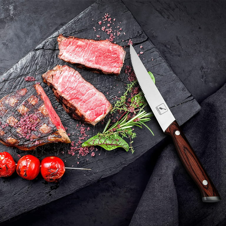 Quick cut ceramic steak knife set