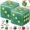 Green, variant on 2 Pcs Mahjong Dice, Crystal Dice, UWMDHRC 17mm Light Green D6 Spiritual Energy Stone Set with Clear Numbers