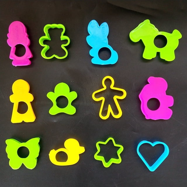 Herramientas de barro de colores con forma de animales alfanuméricos para estudiantes de primaria Molde de plastilina hecho a mano